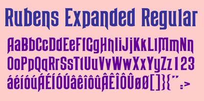 Rubens Expanded Regular Font Poster 5
