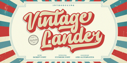 Vintage Lander Font Poster 1