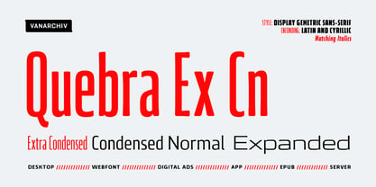 Quebra Ex Condensed Fuente Póster 1