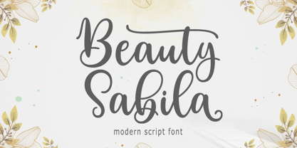 Beauty Sabila Font Poster 1