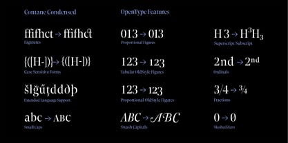 Contane Condensed Font Poster 13