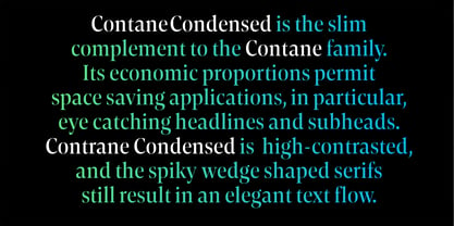 Contane Condensed Font Poster 3