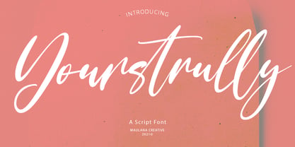 Yourstrully Script Font Poster 1