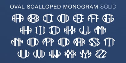 Oval Scalloped MNG Font Poster 3