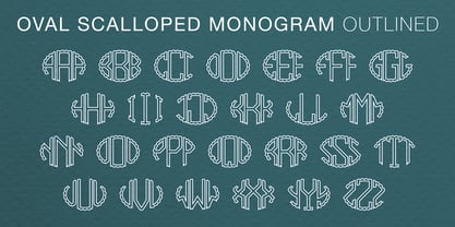 Oval Scalloped MNG Font Poster 4