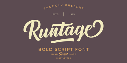 Runtage Font Poster 1