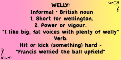 Big Welly Font Poster 5