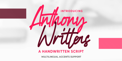 Anthony Writters Font Poster 1