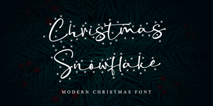 Christmas Snowflake Font Poster 1