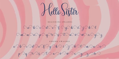 Hello Sister Font Poster 5
