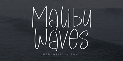 Malibu Waves Fuente Póster 1