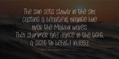 Malibu Waves Font Poster 2