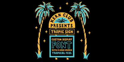 Tropic Sign Fuente Póster 4