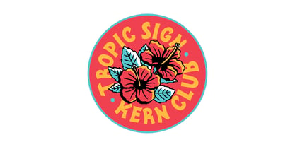 Tropic Sign Fuente Póster 3