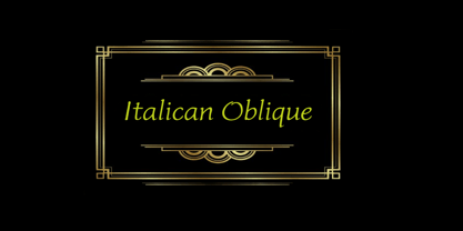 Italican Oblique Fuente Póster 3