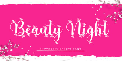 Beauty Night Script Font Poster 5