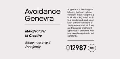 Avoidance Genevra Font Poster 6