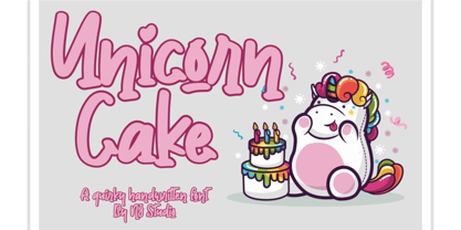 Unicorn Cake Font Poster 1