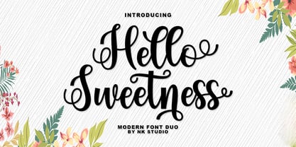 Hello Sweetness Script Font Poster 1