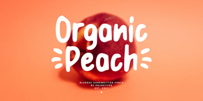 Organic Peach Fuente Póster 1