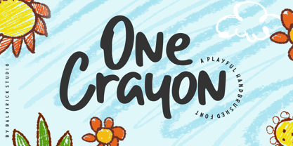 One Crayon Font Poster 1