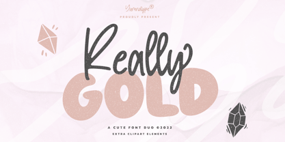 Really Gold Font Poster 1