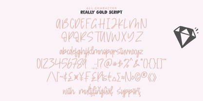 Really Gold Font Poster 13