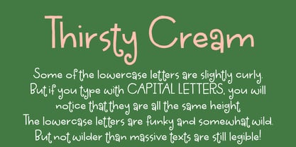 Thirsty Cream Font Poster 3