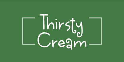 Thirsty Cream Font Poster 1