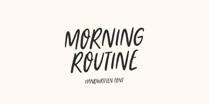 Morning Routine Font Poster 1