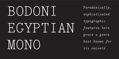 Bodoni Egyptian Mono Font Poster 1
