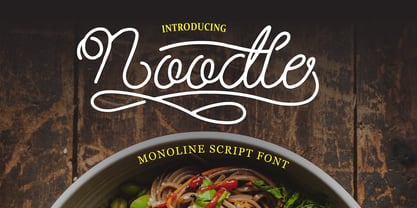 Noodle Monoline Font Poster 1