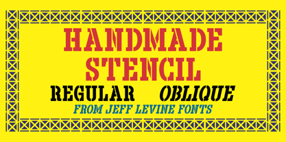 Handmade Stencil JNL Font Poster 1
