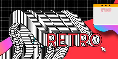 Retroline. Retro Style Font Poster 9