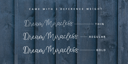 Dream Miracless Font Poster 2