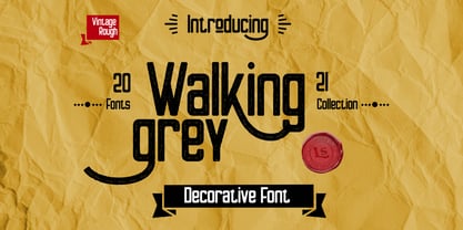 Walking Grey Font Poster 1