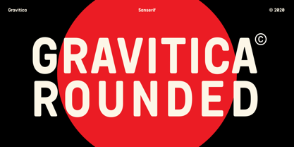 Gravitica Rounded Font Poster 1