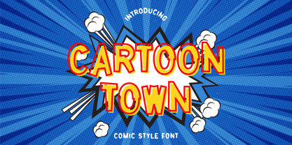 Cartoon Town Fuente Póster 1