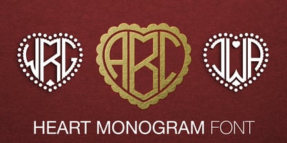 Heart Monogram Font Poster 8