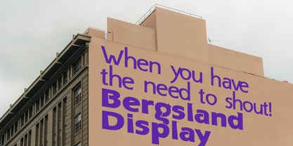 Bergsland Display Font Poster 1