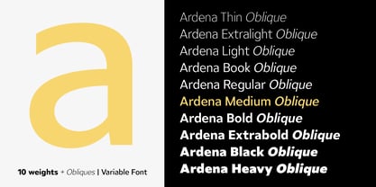 Ardena Variable Font Poster 3
