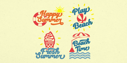 Retro Summer Font Poster 11