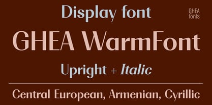 GHEA Warm Font Fuente Póster 1