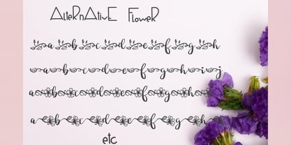 Hello floral Font Poster 4