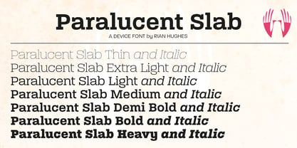 Paralucent Slab Font Poster 7