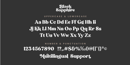 Black Sapphire Font Poster 12