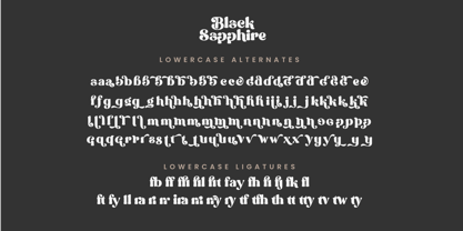 Black Sapphire Font Poster 13