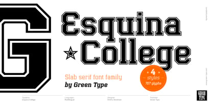 Esquina College Font Poster 1