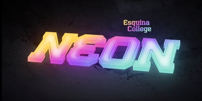 Esquina College Font Poster 11