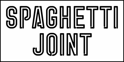 Spaghetti Joint JNL Font Poster 2